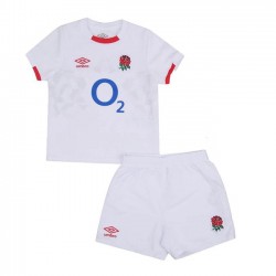 Camisola Inglesa Rugby Criança Equipamento Primeiro 2020-2021 Manga Curta